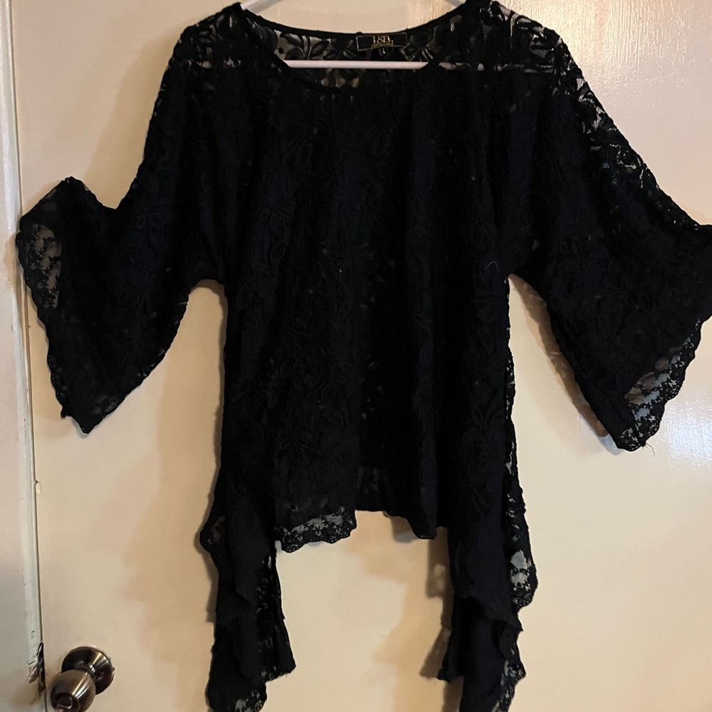 L&B Lucky and blessed Lace Black Top size L